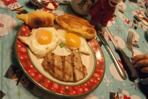 breakfast - Tom's smiley plate 